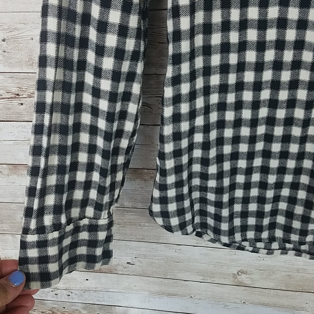 Lucky Brand, 0005, Black/White checkered top, Sz S - Picture 4 of 11